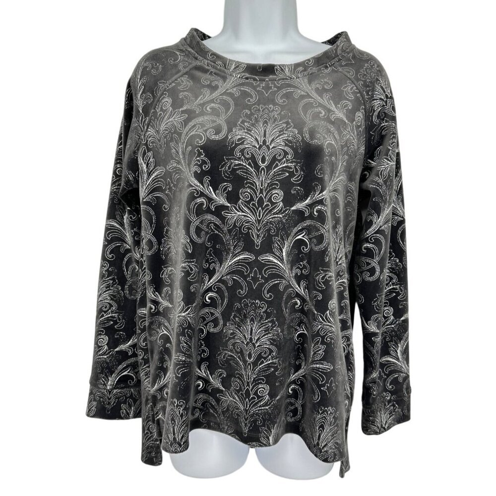 Chico's Zenergy Womens Lovley Long Sleeve Warm Blouse Size 0 US 4